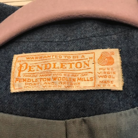 Vintage Pendleton Blue Virgin Wool Blazer - Picture 4 of 5